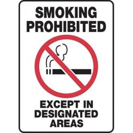 Accuform SMOKING CONTROL SIGN 14 in x 10 in MSMK584XP MSMK584XP
